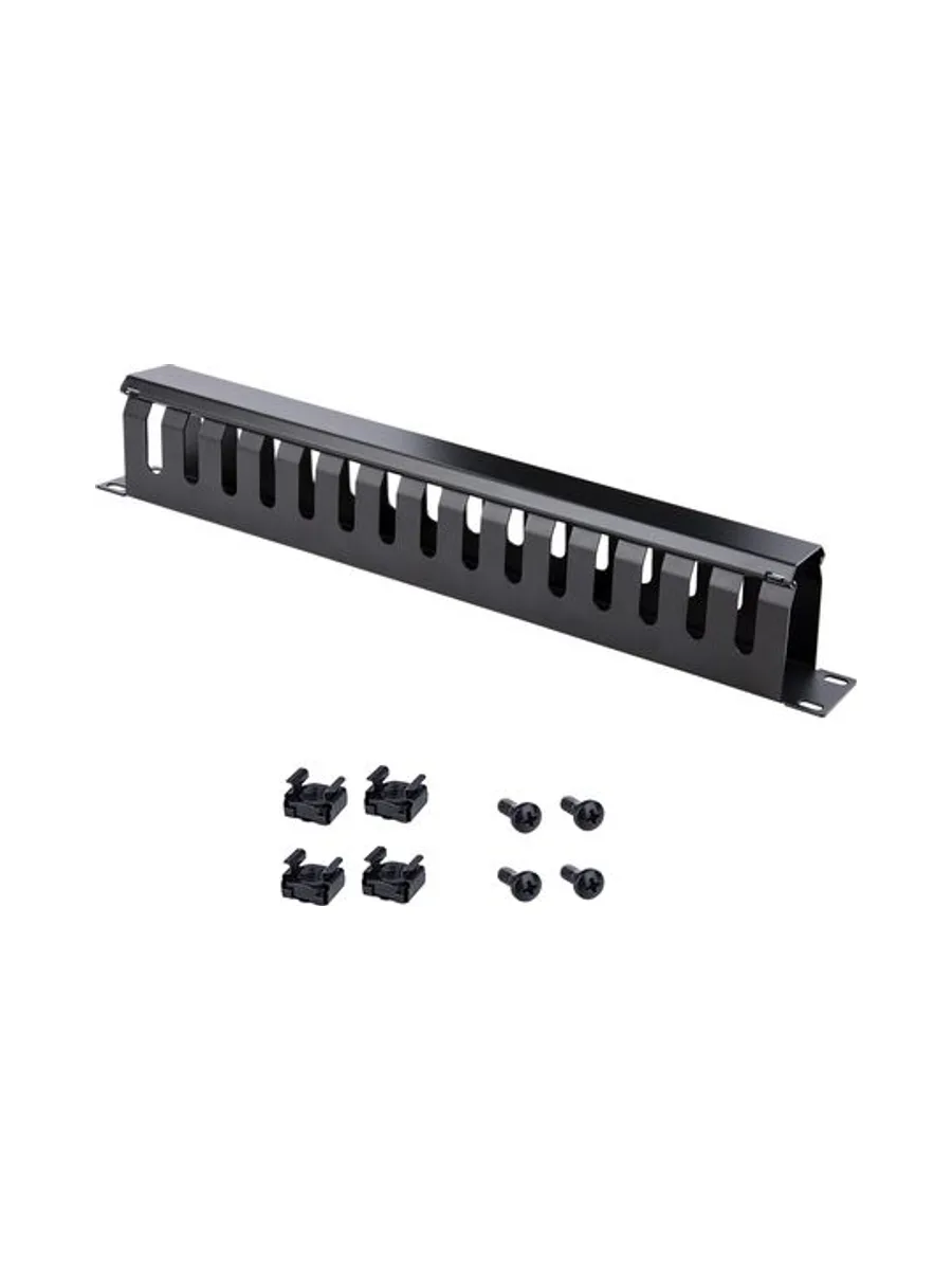 1U Finger Duct Cable Manager w/Cover 7