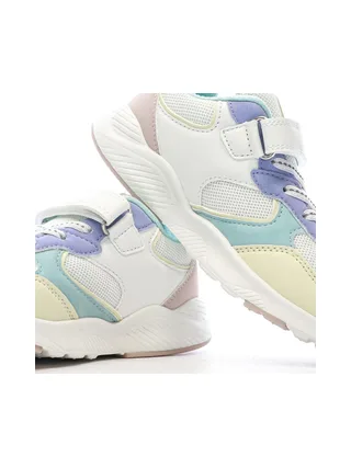 Baskets Blanc/Vert/Jaune Fille Le Coq Sportif Lsc Runner 7