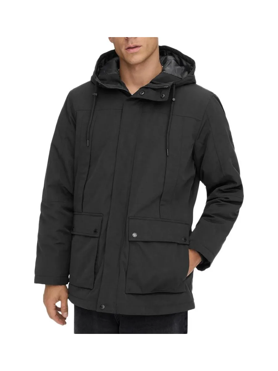 Parka Noire Homme Only & Sons Jayden 1