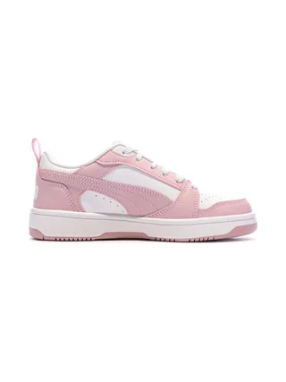 Baskets Blanc/Rose Pastel Femme Puma Rebound V6 Low 2