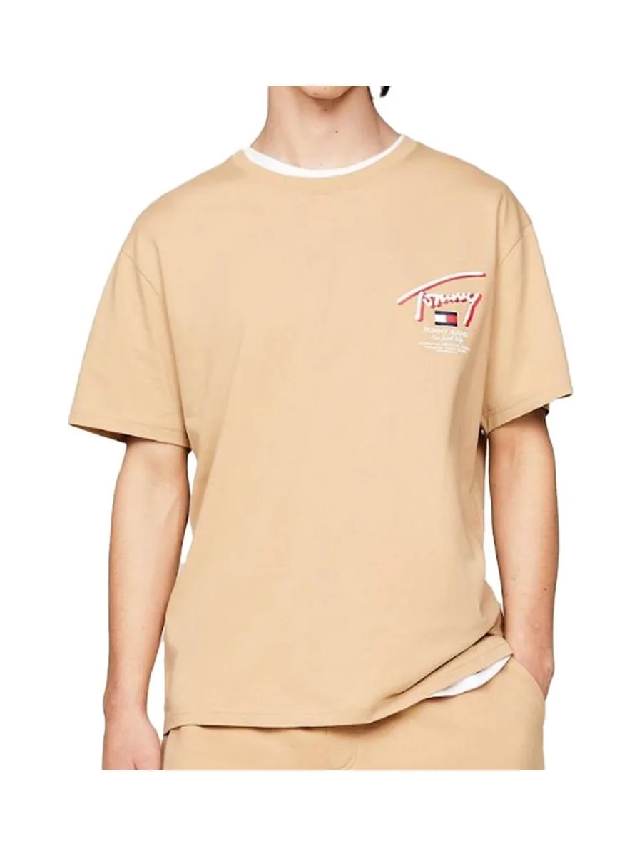 T-shirt Beige Homme Tommy Hilfiger DM0DM18574 2