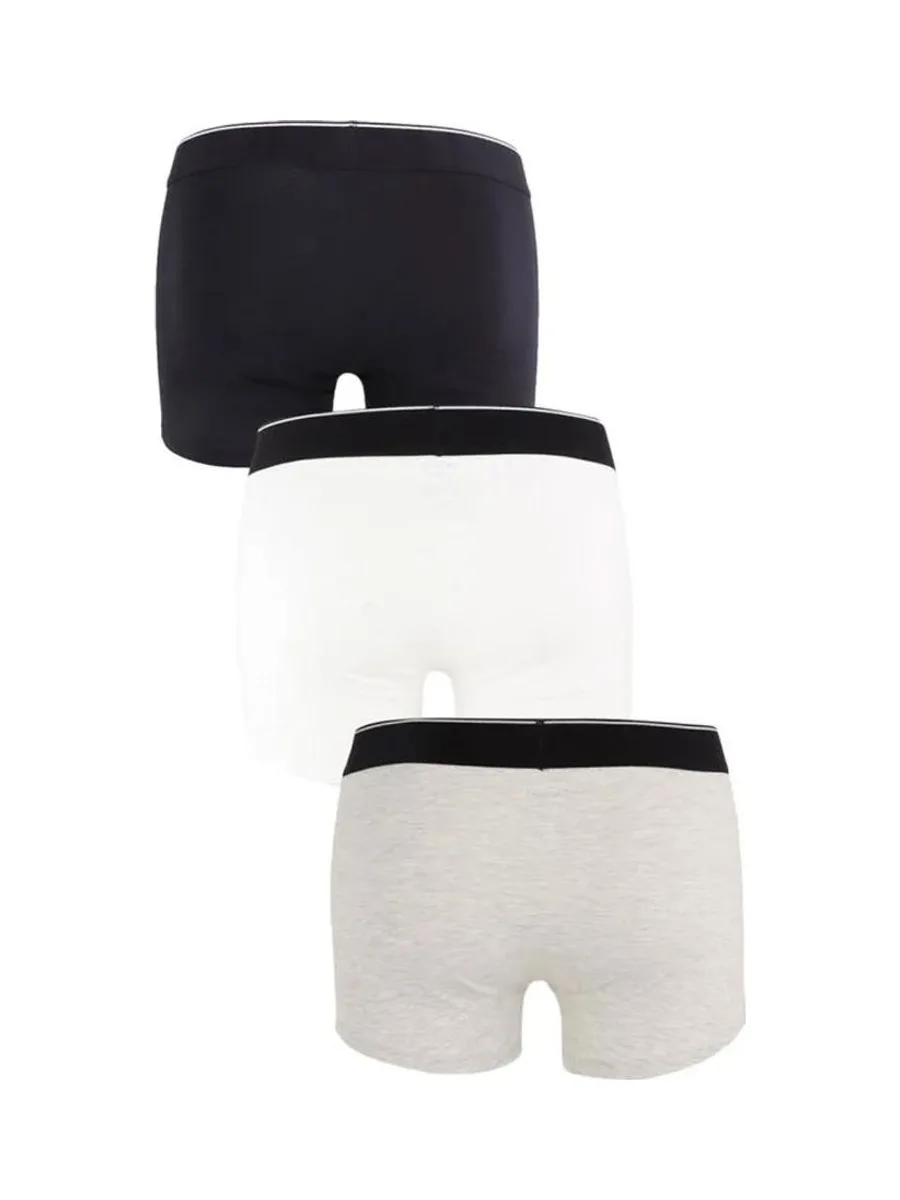 Lot x3 Boxers Noir/Blanc/Gris homme Kaporal QUADMH 3
