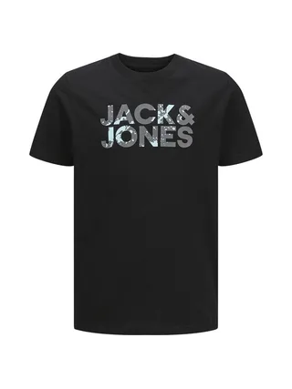 T-shirts Noir Garçon Jack & Jones Corp Splash 2