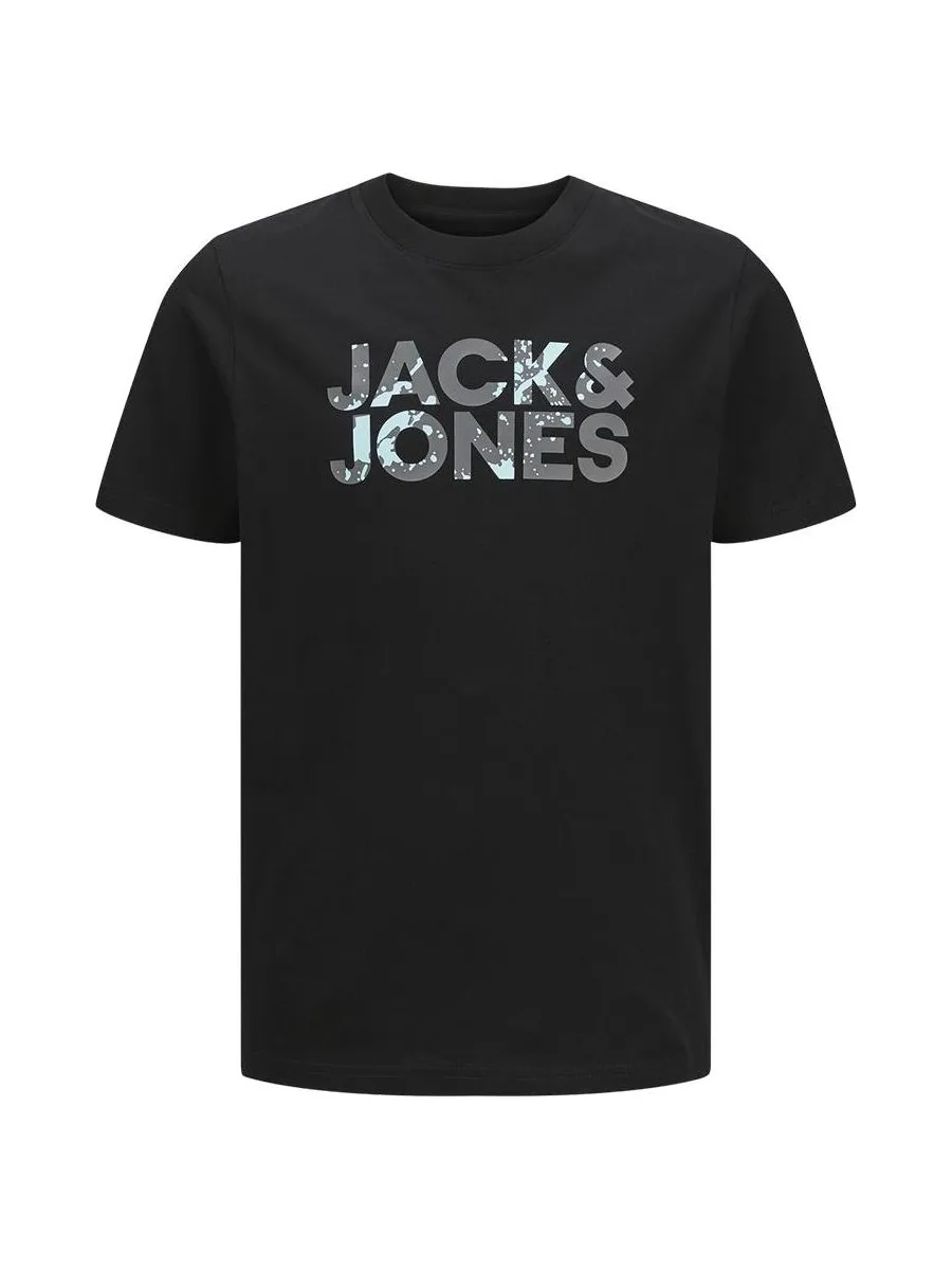 T-shirts Noir Garçon Jack & Jones Corp Splash 3