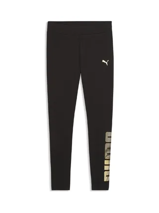 Legging Noir Logo Doré Femme Puma Metalli 1