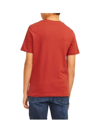 T-shirt Rouge Garçon Jack & Jones Logo 12258876 2
