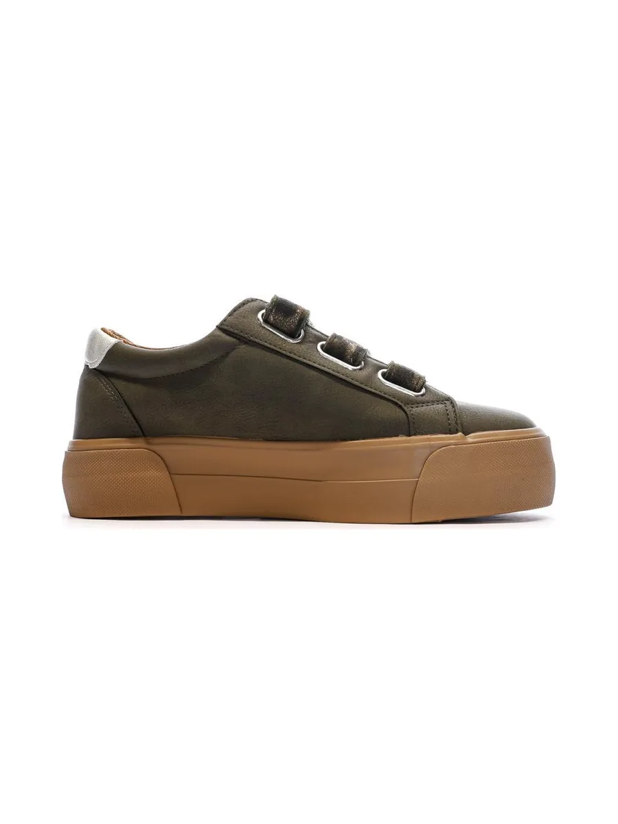Baskets Kaki Plateforme Femme Kaporal Clovia 3