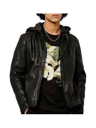 Veste En Cuir Noire Homme Kaporal Kp Luine 1