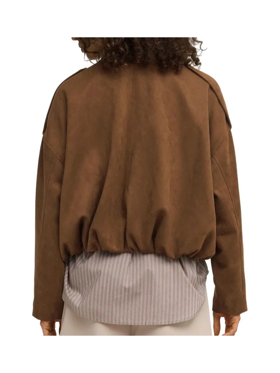 Veste en Suédine Marron Femme Only Amber 3