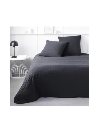 Couvre lit Noir + 2 Taies D'oreiller Today 240X220 1