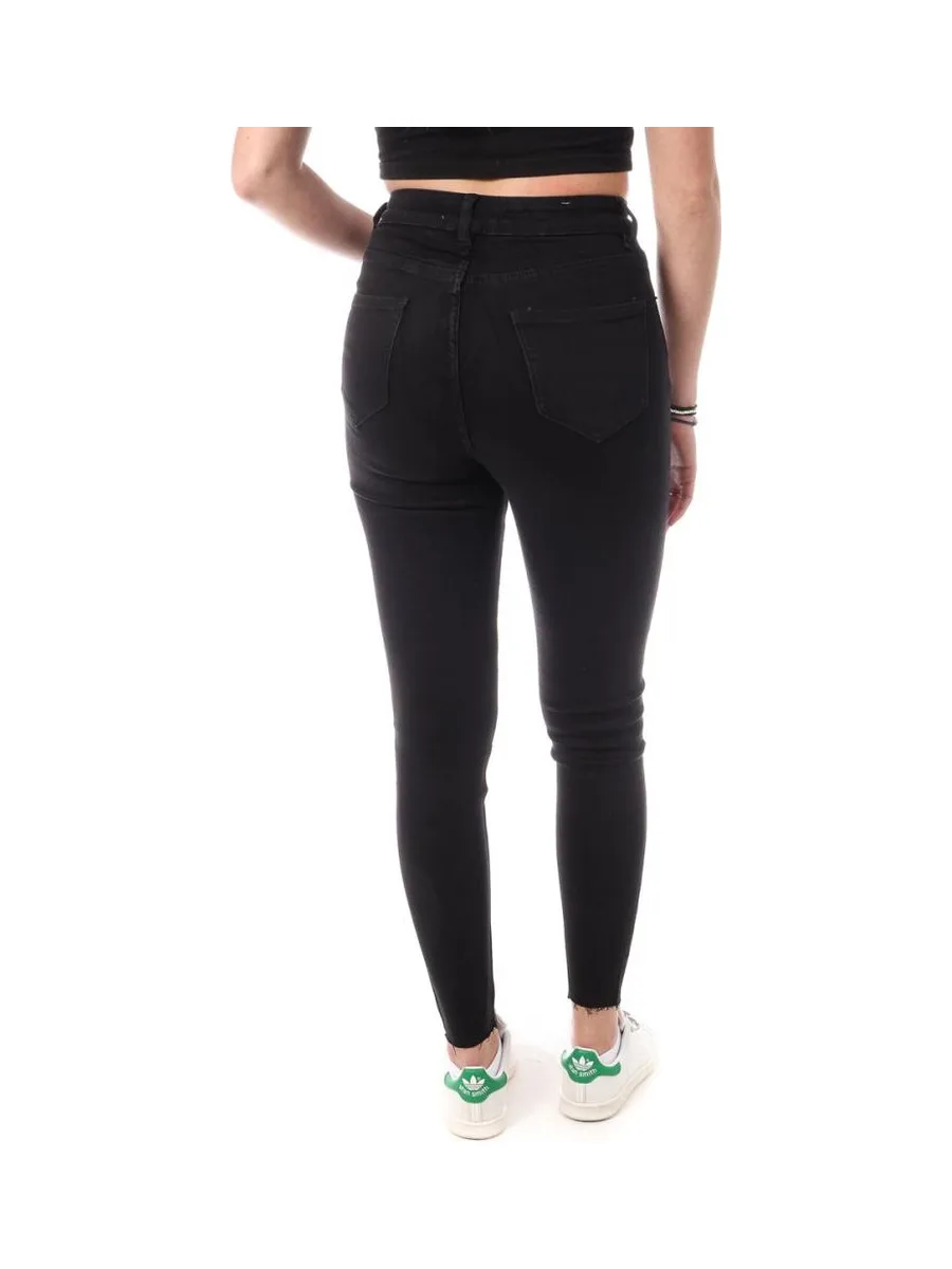Jean Slim à Strass Noir Femme Monday Premium Strass 3