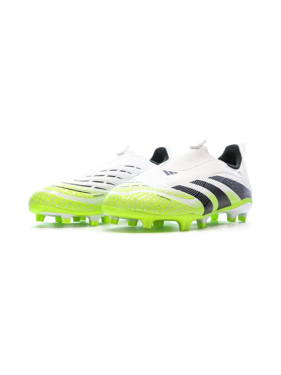 Chaussures de Foot Blanc/Jaune Junior Adidas Predator League Ll FG/MG 7