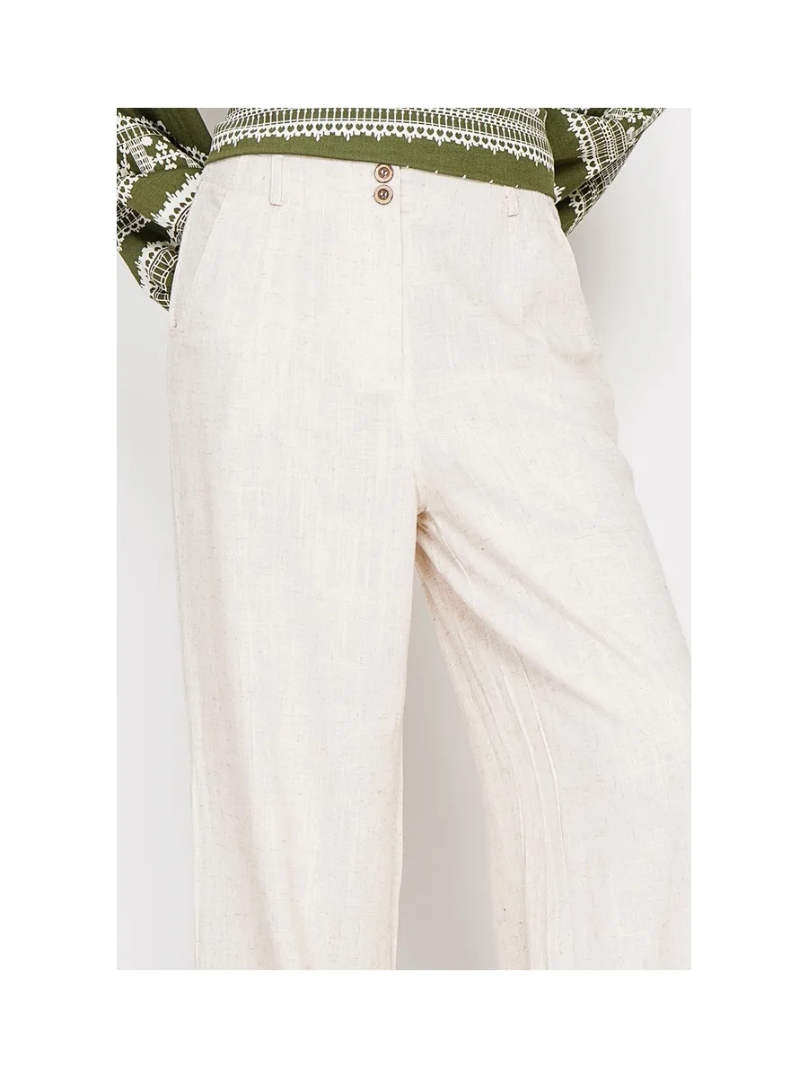 Pantalon ample Taille élastique à l'arrière avec poche plaquée 8