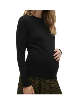 T-shirt Manches Longues Noir Femme Vero Moda Maternity Meliana 1