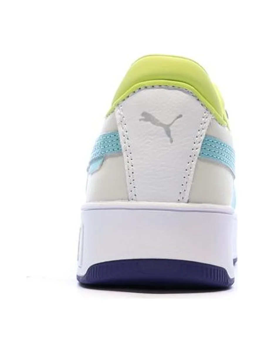 Baskets Blanc/Vert Femme Puma Carina 3