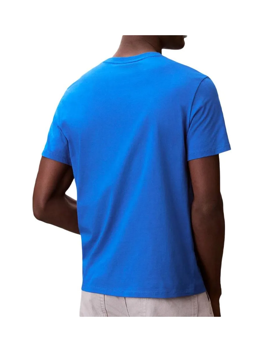 T-Shirt Bleu Homme Calvin Klein Jeans Badge L4G 2