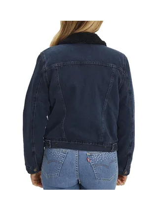 Veste en Jean Bleu Foncé Femme Levi's Original Sherpa Trucker 2