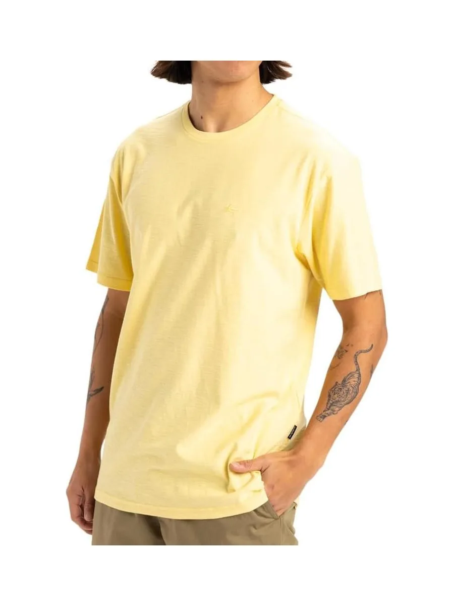 T-Shirt Jaune Homme Quiksilver Slub roundneck 2
