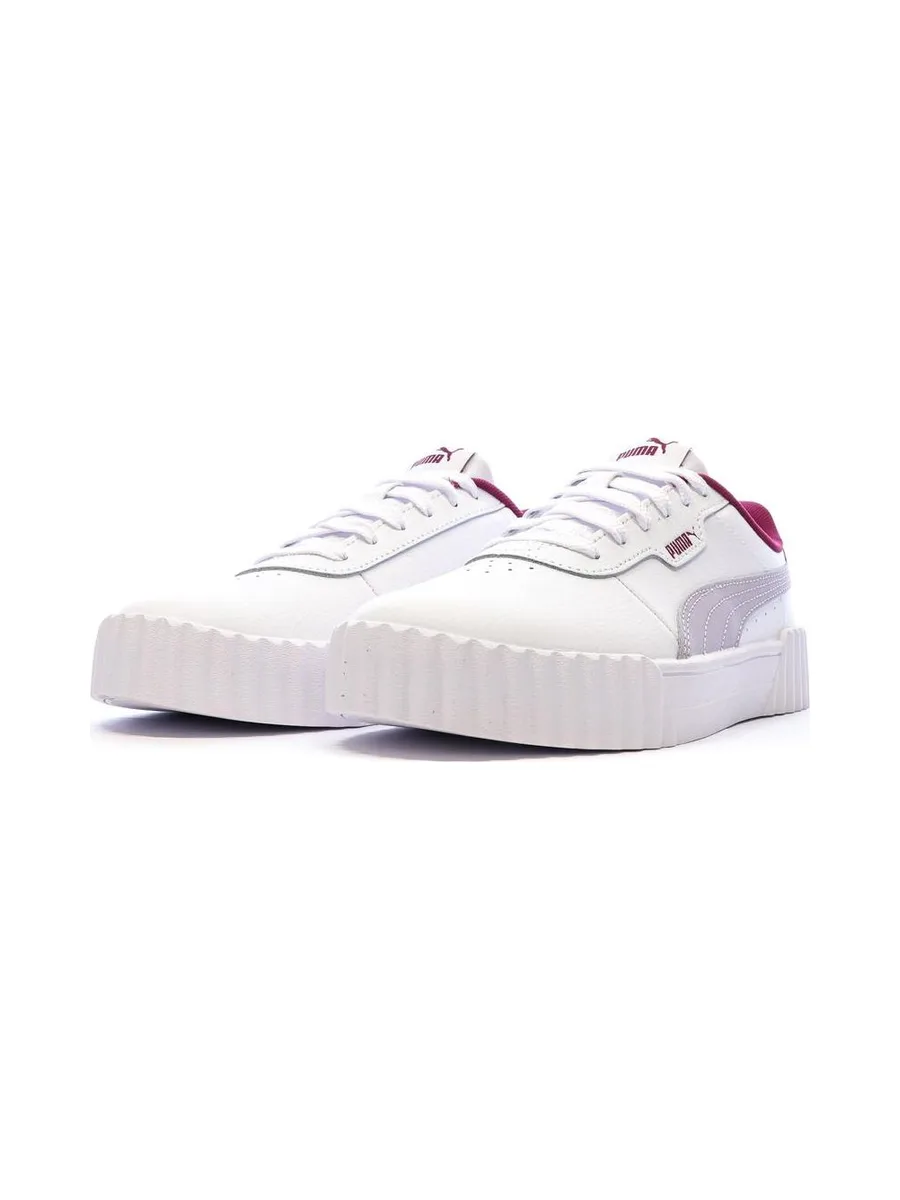Baskets Blanches/Grises Fille Puma Carina 3.0 6