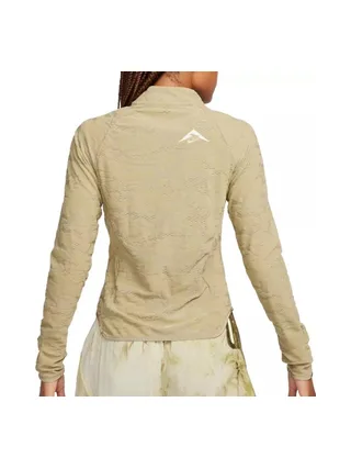 T-shirt Manches Longues Kaki Femme Nike Midlayer 2