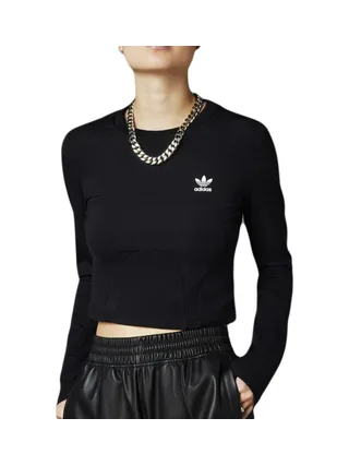 T-Shirt Noir Femme Adidas Rib Top 1