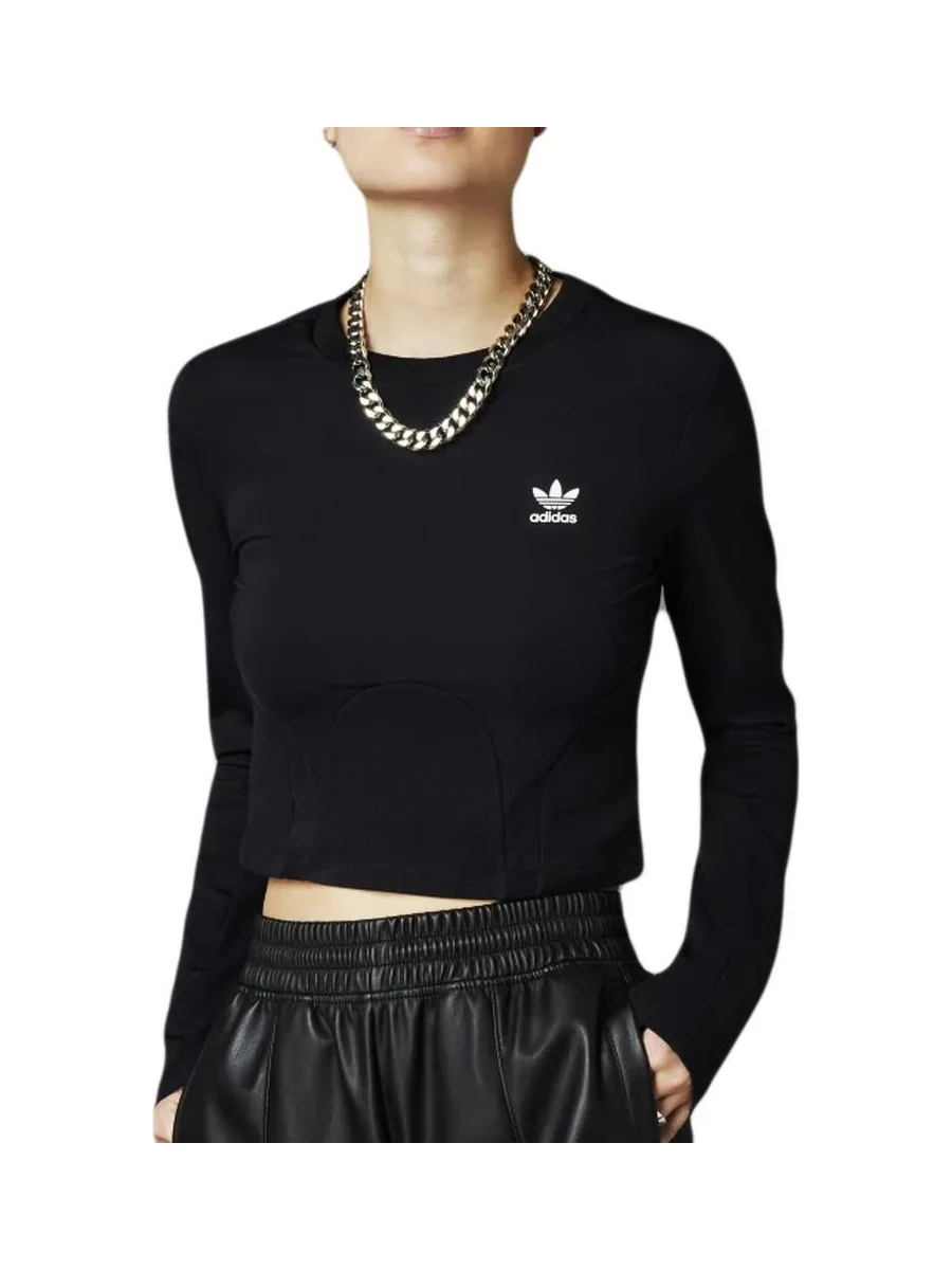 T-Shirt Noir Femme Adidas Rib Top 2