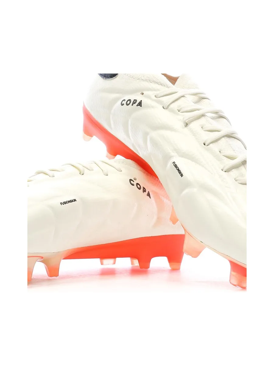 Chaussures de Foot Ecru/Orange Homme Adidas Copa Pure 2 Elite KT FG 8