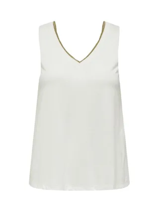 Débardeur Blanc Femme JDY Lurex 1