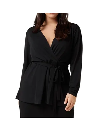 Blouse Noire Femme Vila Evoked Borneo 1