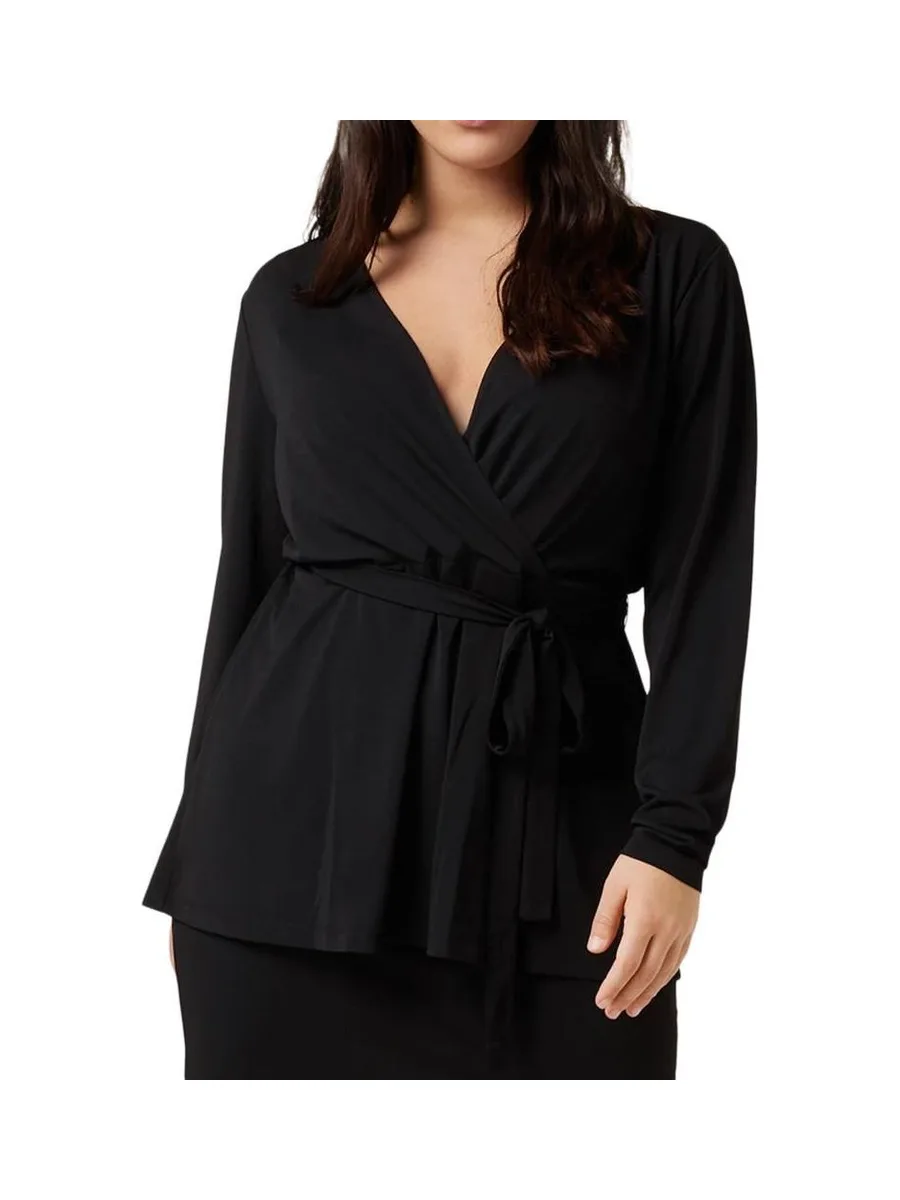 Blouse Noire Femme Vila Evoked Borneo 2