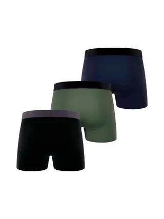 x3 Boxers Noir/Vert/Marine Homme Von Dutch LOGMED 2