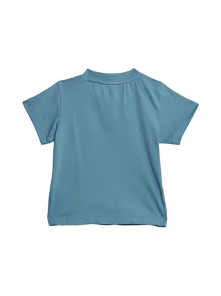 T-shirt Bleu Garçon Adidas Trefoil 2