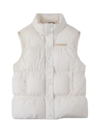 Doudoune Sans Manches Ecru Femme Converse Super Puffer 1