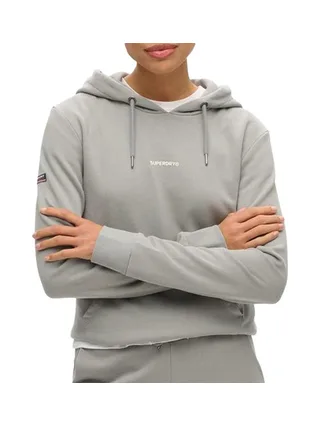 Sweat à Capuche Gris Femme Superdry Plain Hood 1
