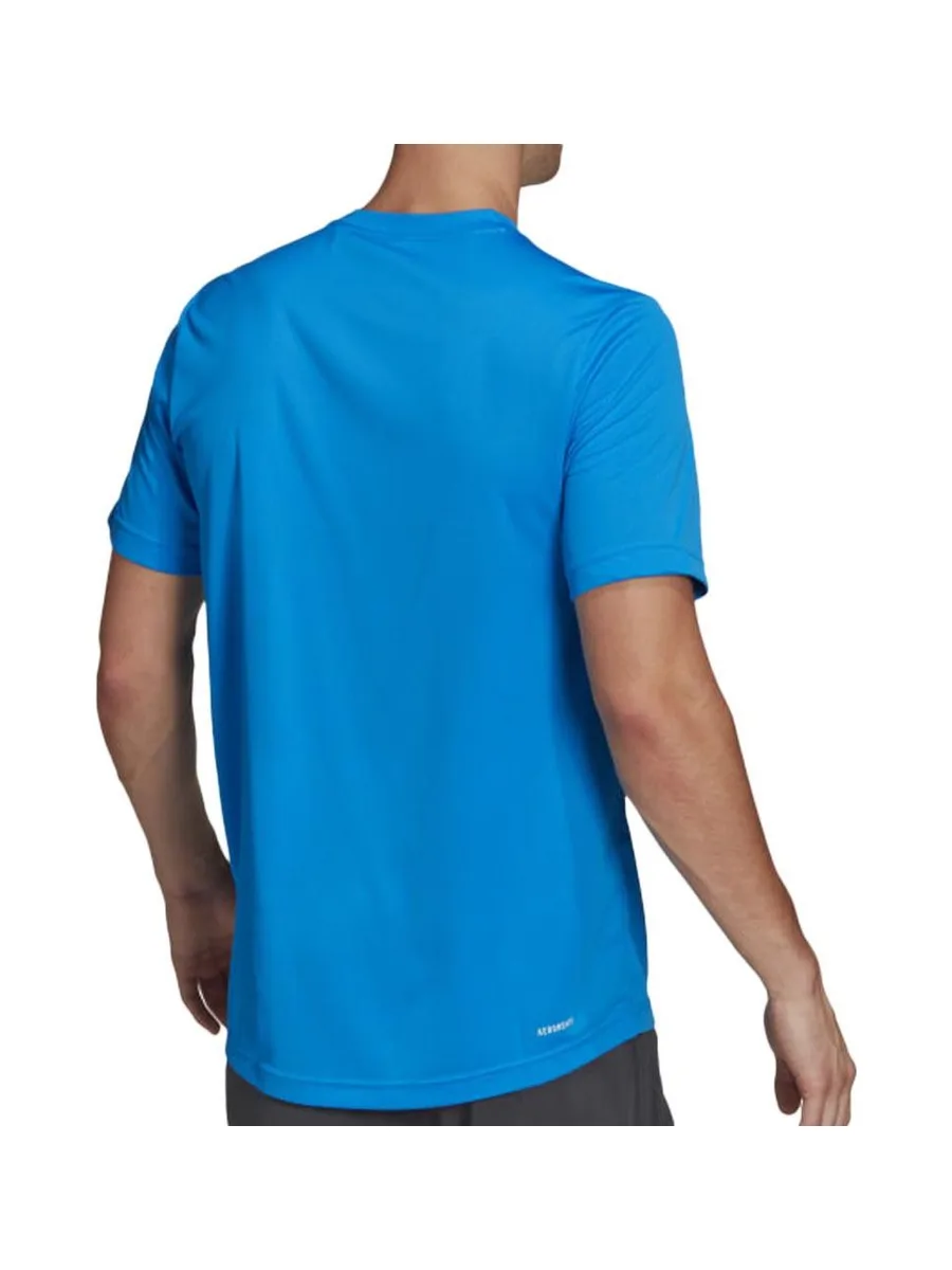 T-Shirt Bleu Homme Adidas HF7158 3