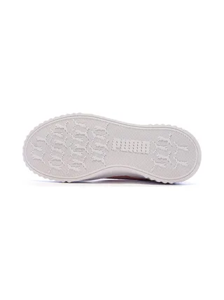 Baskets Blanche/Rose/Bleu Fille Puma Carina 4