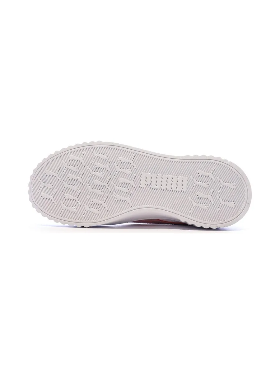 Baskets Blanche/Rose/Bleu Fille Puma Carina 4