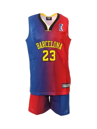 Barcelona Ensemble de basketball Bleu/Rouge Enfant Sport Zone 1