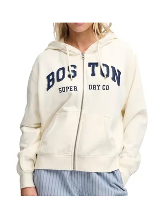 Sweat Zippé Écru Femme Superdry Ziphood 1