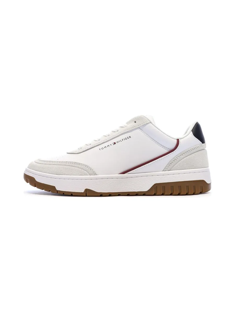 Baskets Blanches/Marine Homme Tommy Hilfiger Core Leath 2