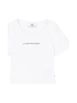 T-Shirt Blanc Fille Le Temps Des Cerises Yukongi 1
