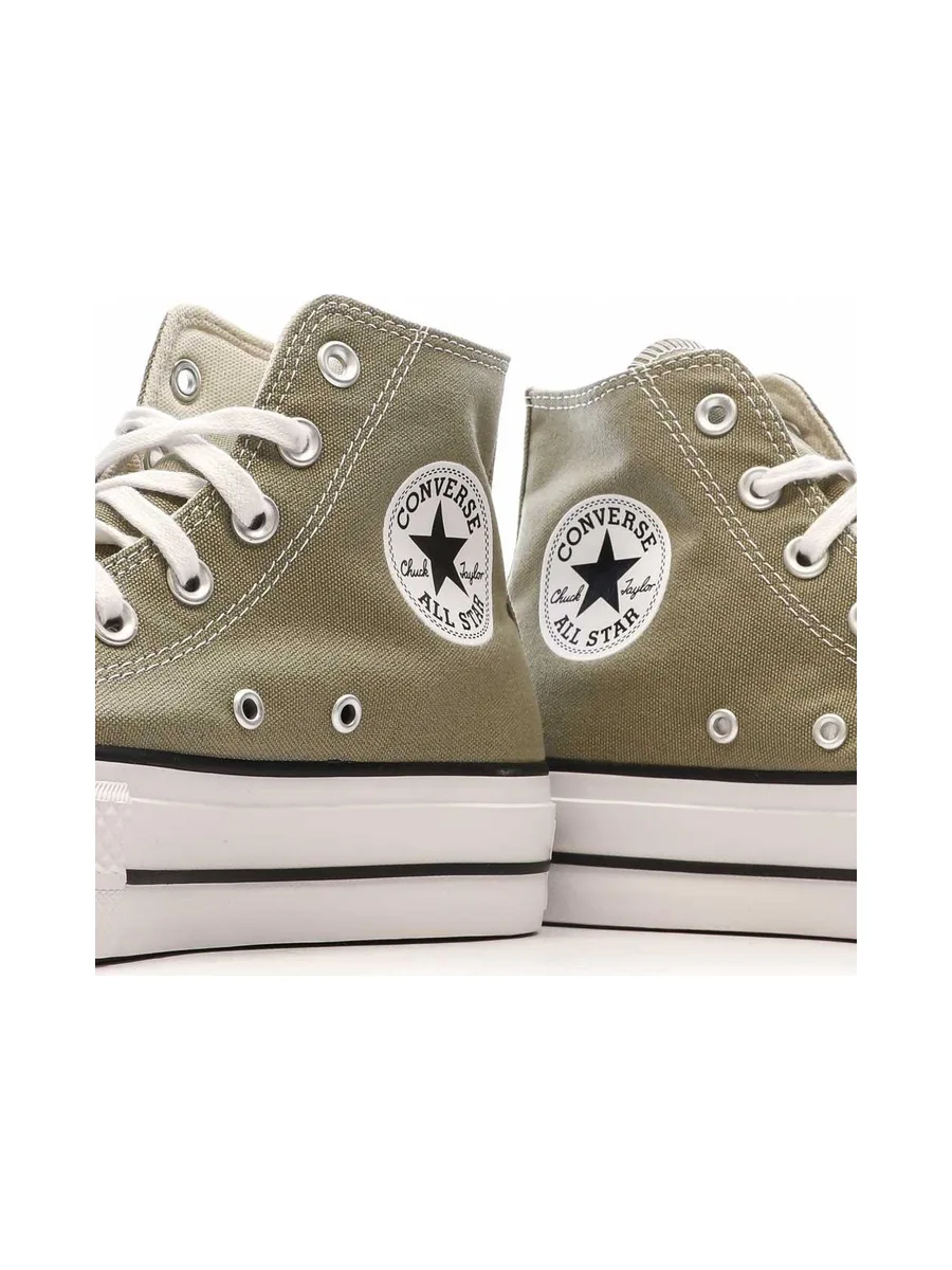 Baskets Kaki Femme Converse Chuck Taylor All Star Lift A07571C 8