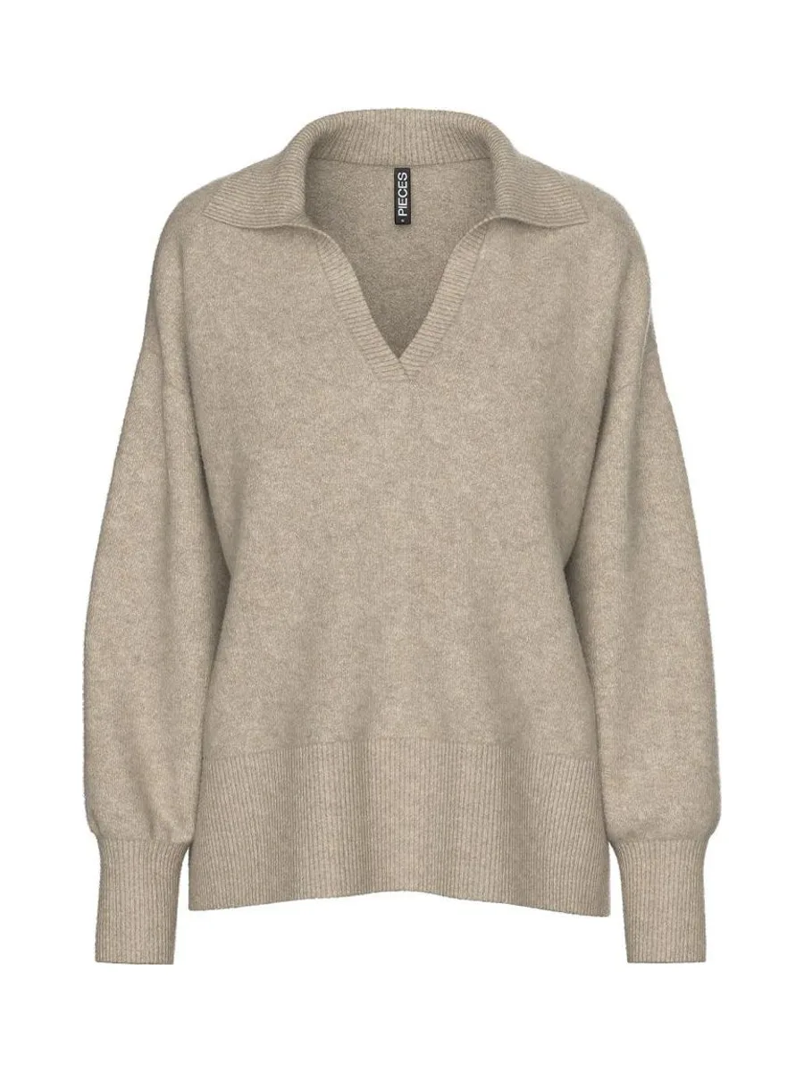 Pull Marron Femme Pieces Malou 2
