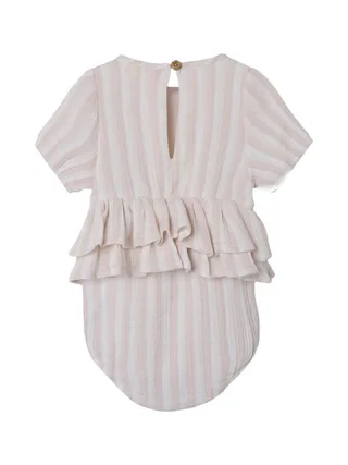 Barboteuse Blanche/Rose Fille Lil' Atelier Nbffemke 2