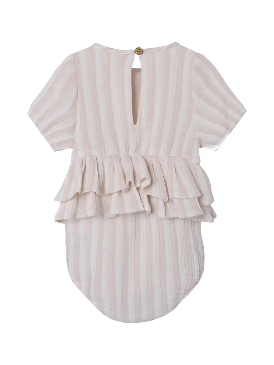 Barboteuse Blanche/Rose Fille Lil' Atelier Nbffemke 3