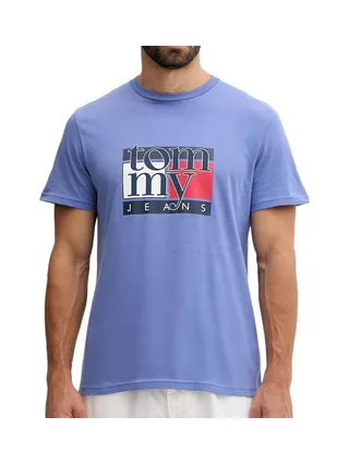 T-shirt Bleu Homme Tommy Hilfiger Flag 1