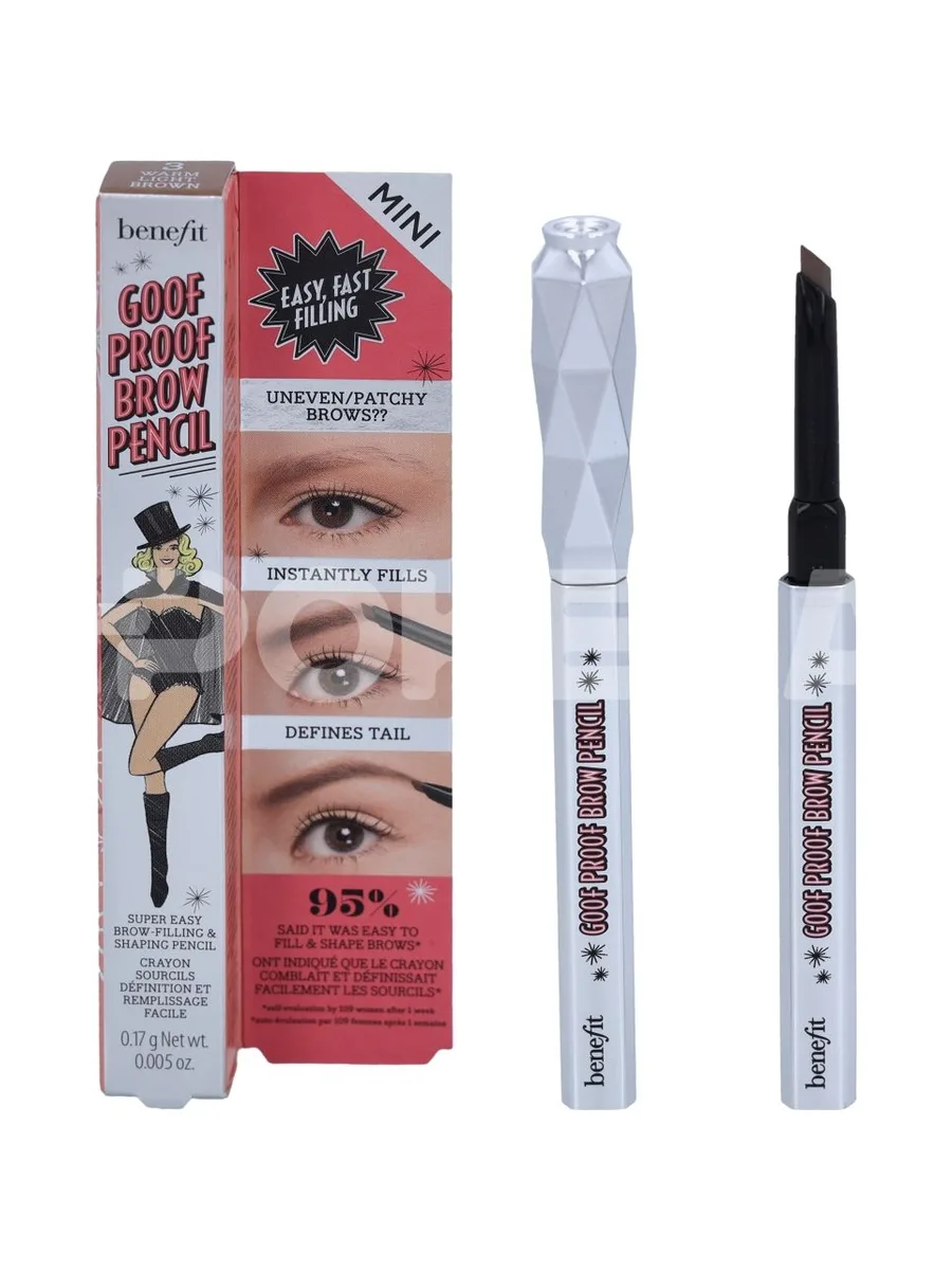 Benefit Goof Proof Mini Brow Shaping Pencil 0.2g - #03 Warm Light Brown/12 HR Waterproof 1
