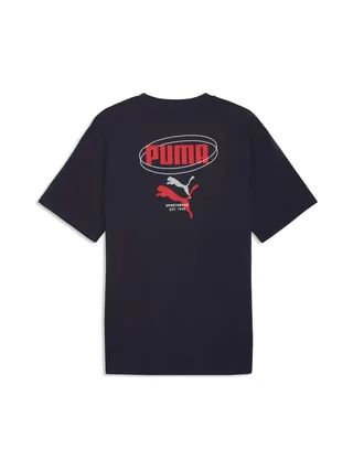 T-Shirt Marine/Rouge Homme Puma Relaxed 1