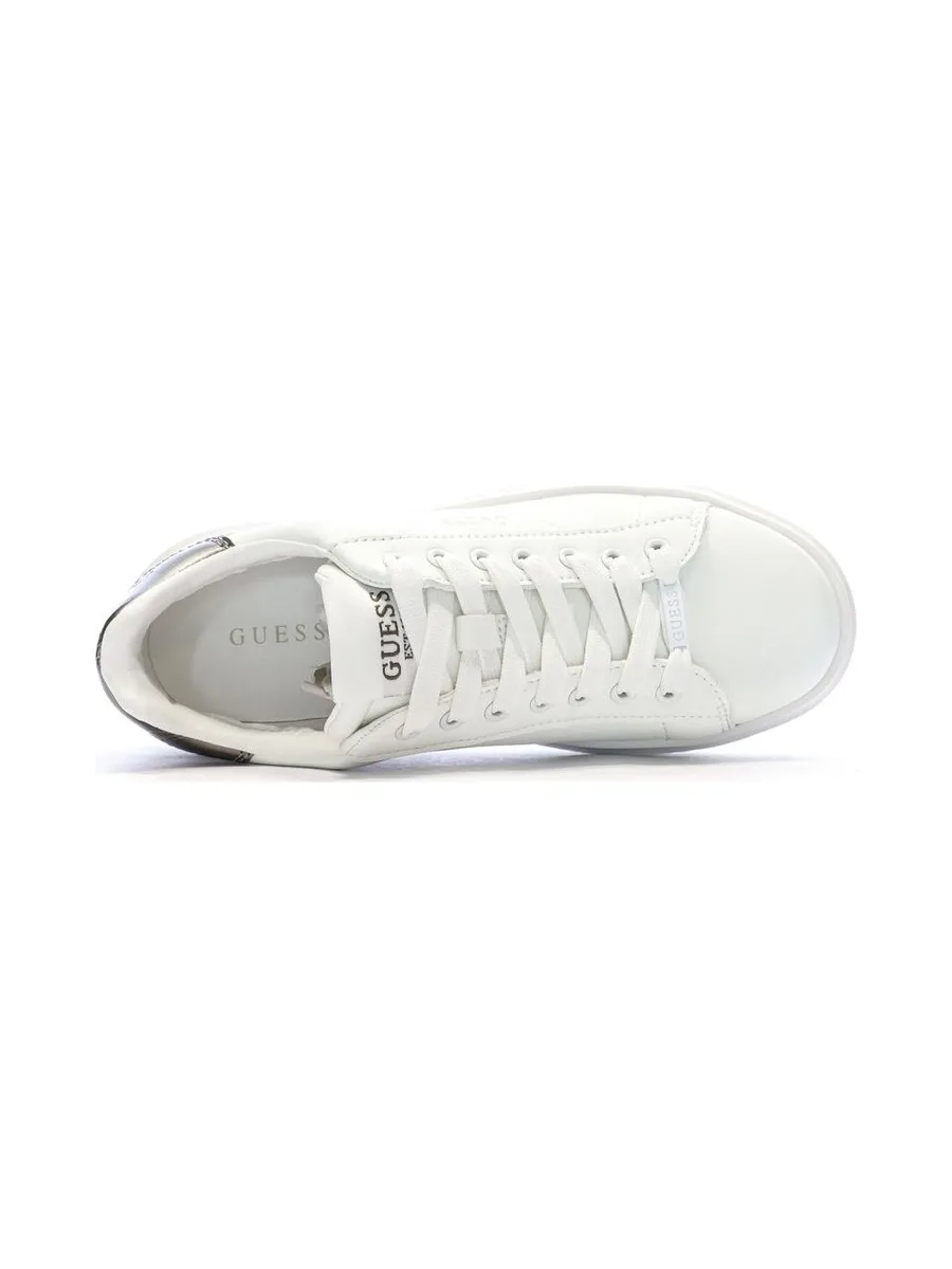 Baskets Blanches/Argent Femme Guess Elbina 4