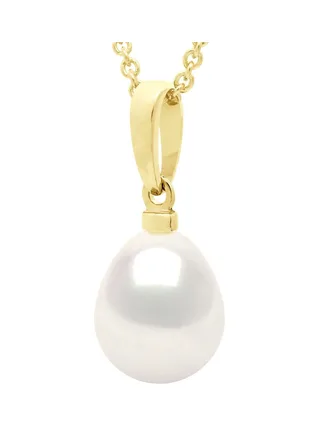Pendentif Véritables Perles de Culture d'Eau Douce Poires 8-9 mm — Vermeil 1